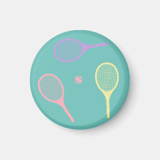 Imán Chaquetas de tenis pasteles con bola de tenis en v
