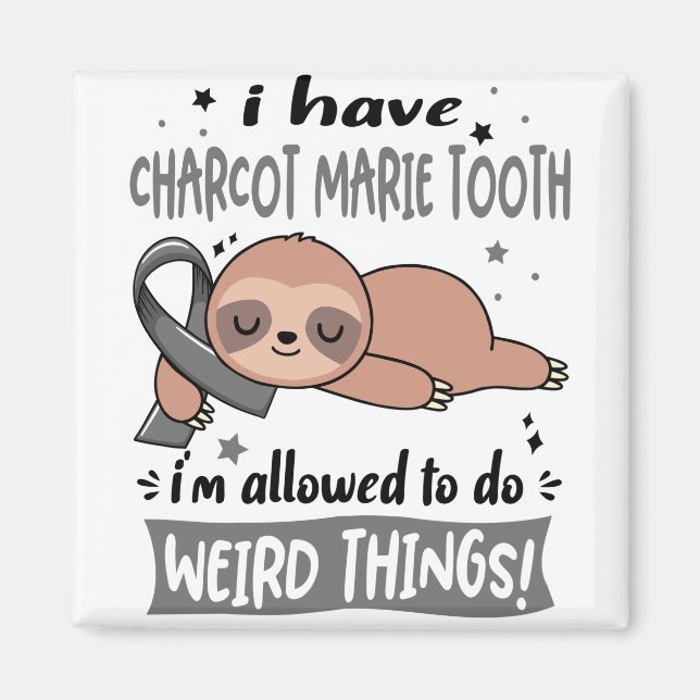 Imán Charcot Marie Tooth Awareness Mes Regalos de cinta (Frente)