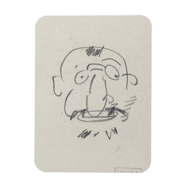 Imán Charge de Lautrec par Lui-Meme (lápiz sobre papel) (Vertical)