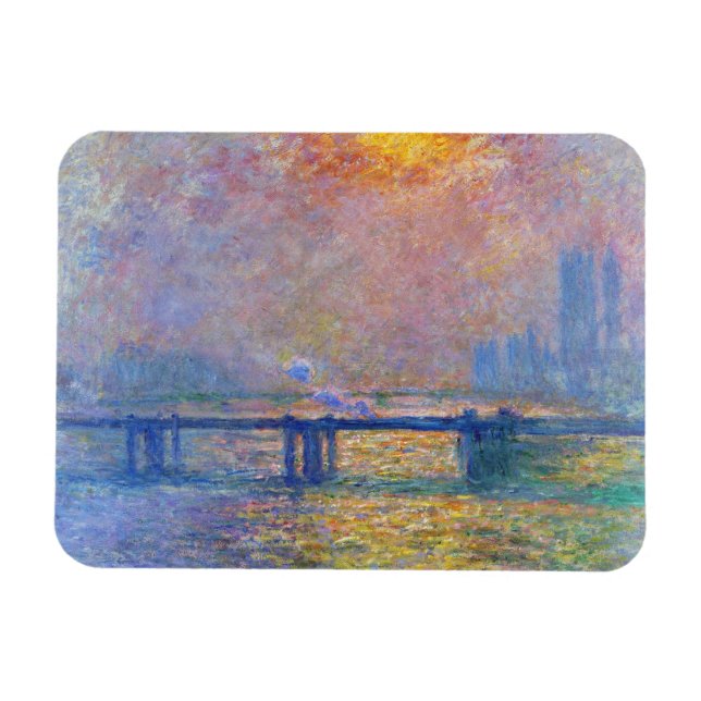 Imán Charing Cross Bridge, The Thames, Claude Monet (Horizontal)