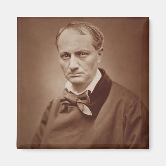 Imán Charles Baudelaire (1821-67), poeta francés, retra (Frente)