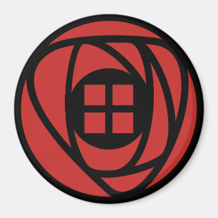 Imán Charles Rennie Mackintosh Arts & Crafts Style Rosa