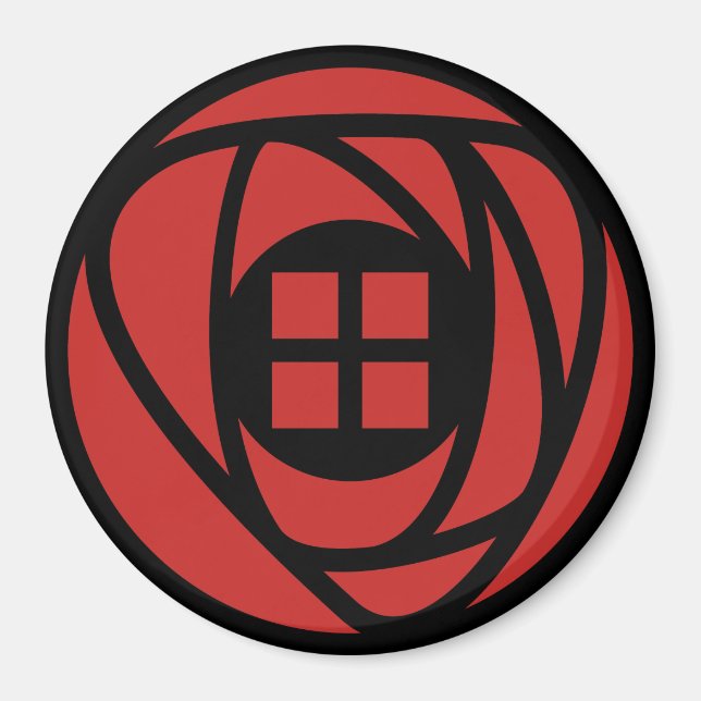 Imán Charles Rennie Mackintosh Arts & Crafts Style Rosa (Frente)