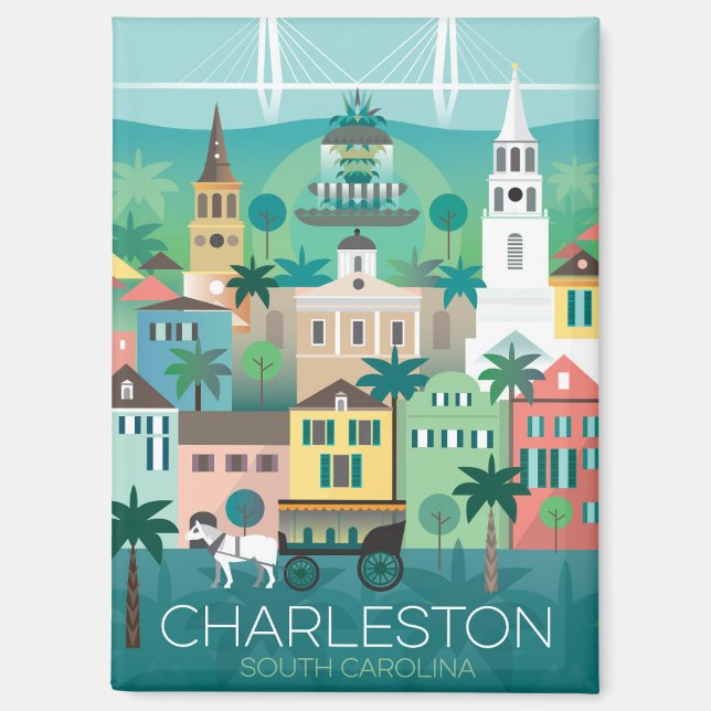 Imán Charleston Refrigerator Magnet (Anverso)
