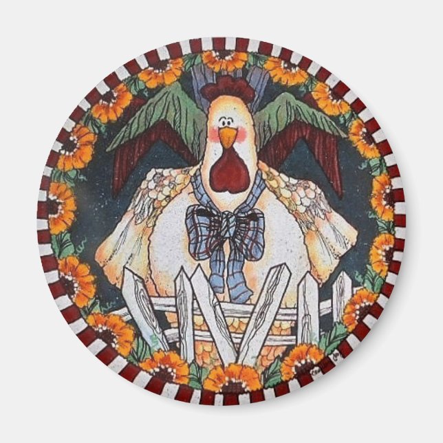 Imán Charlie Cluckleworth Rooster Magnet (Frente)