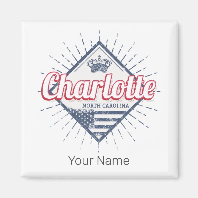 Imán Charlotte City North Carolina Estados Unidos (Frente)
