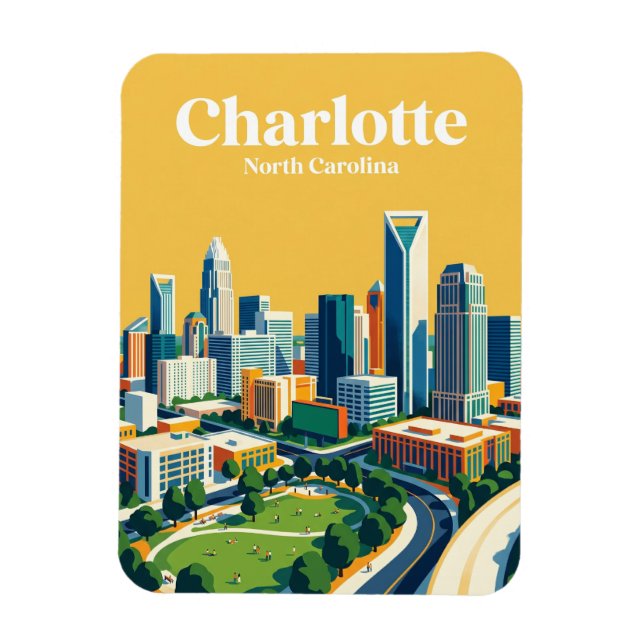 Imán Charlotte Skyline EE. UU. (Vertical)