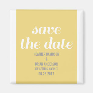 Imán Charm Save the Date Magnet, amarillo