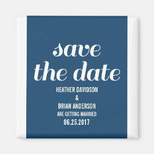 Imán Charm Save the Date Magnet, Dark Blue