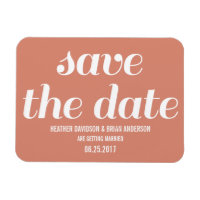 Charm Save the Date Magnet, Naranja