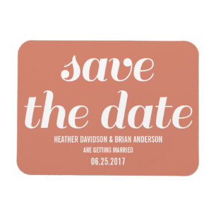 Imán Charm Save the Date Magnet, Naranja