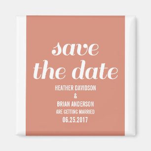 Imán Charm Save the Date Magnet, Naranja