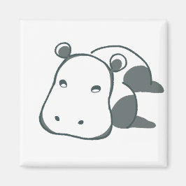 Imán Charming Hippo Magnet - Calming Green Minimal