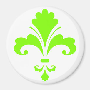 Imán Chartreuse, Neon Green Fleur de lis