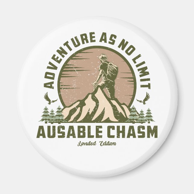 Imán Chasm Hike Sunset T-Shirt retro-autilizable (Frente)
