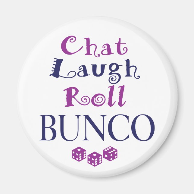 Imán chat, risa, roll - bunco (Frente)