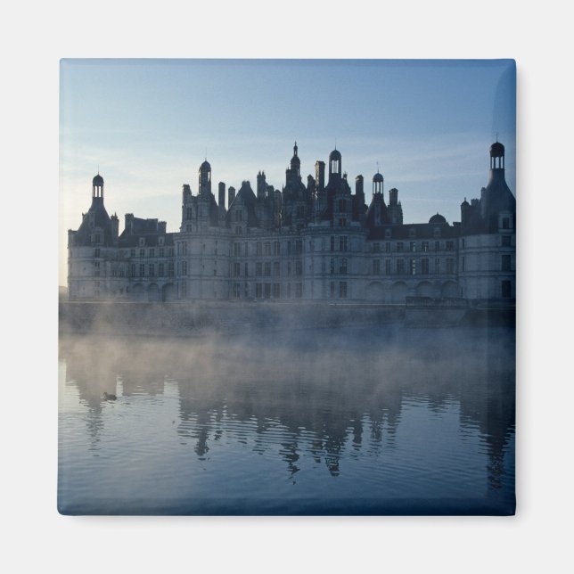 Imán Chateau Chambord al amanecer, Loir-et-Cher, Loira (Frente)