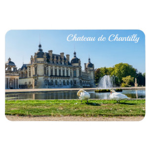 Imán Chateau de Chantilly, fountain and two swans