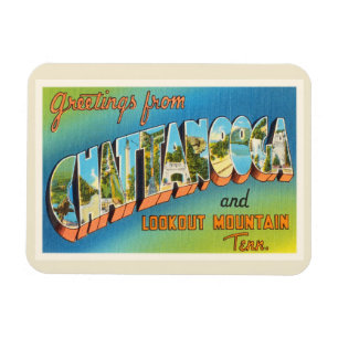 Imán Chattanooga Tennessee TN Vintage Travel Souvenir