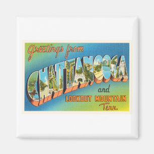 Imán Chattanooga Tennessee TN Vintage Travel Souvenir