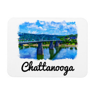 Imán Chattanooga Tennessee Watercolor