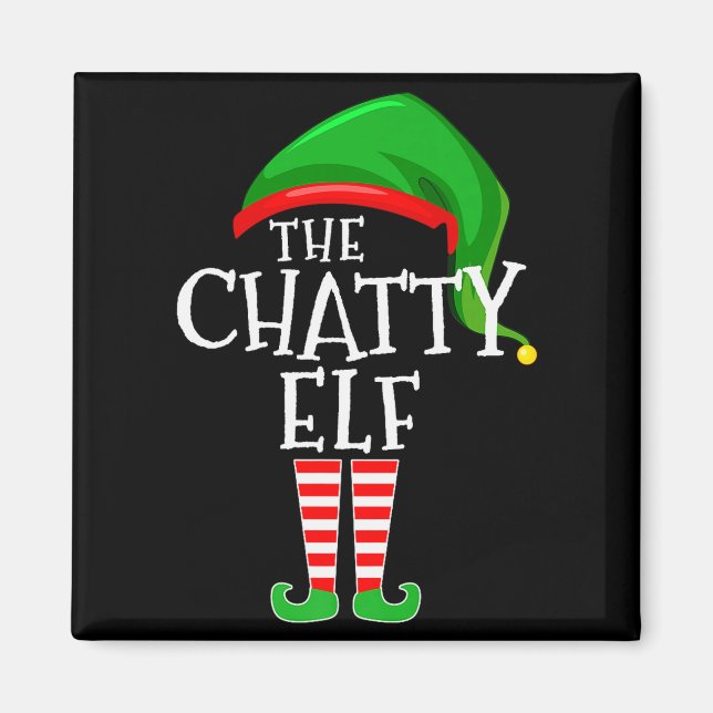 Imán Chatty Elf Family Matching Group Christmas Premium (Frente)