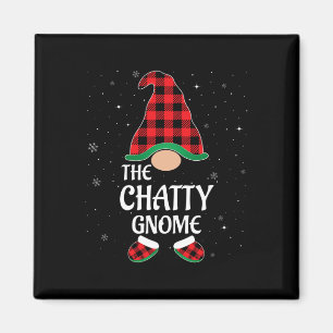 Imán Chatty Gnome Búfalo Navidades de juego de manchas