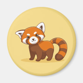 Imán Che Red Panda sobre amarillo