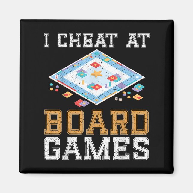 Imán Cheat In Board Game Funny Host Winter Cheater Ta (Frente)