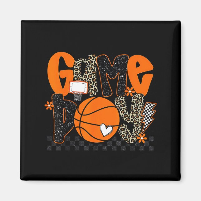 Imán Checkered Game Day Basketball Srts Lover Men Women (Frente)