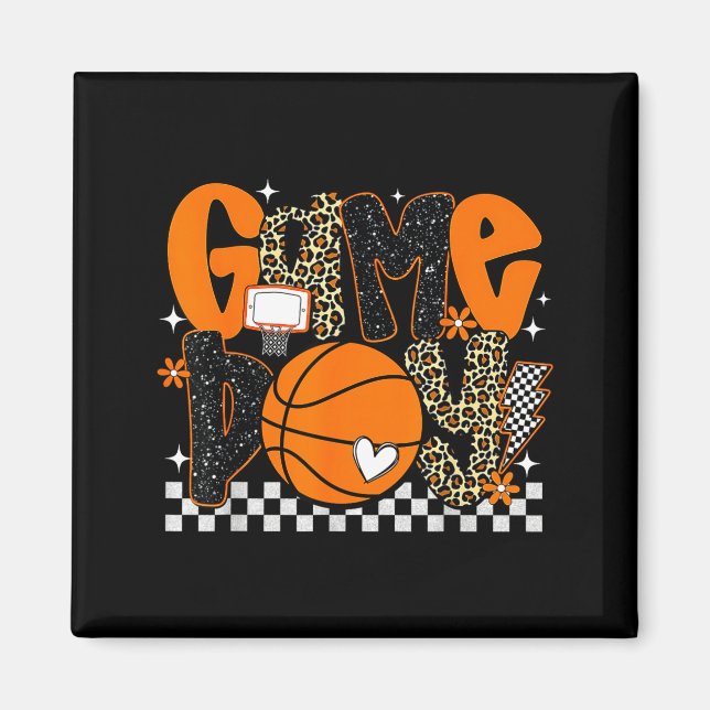 Imán Checkered Game Day Basketball Srts Lover Men Women (Frente)
