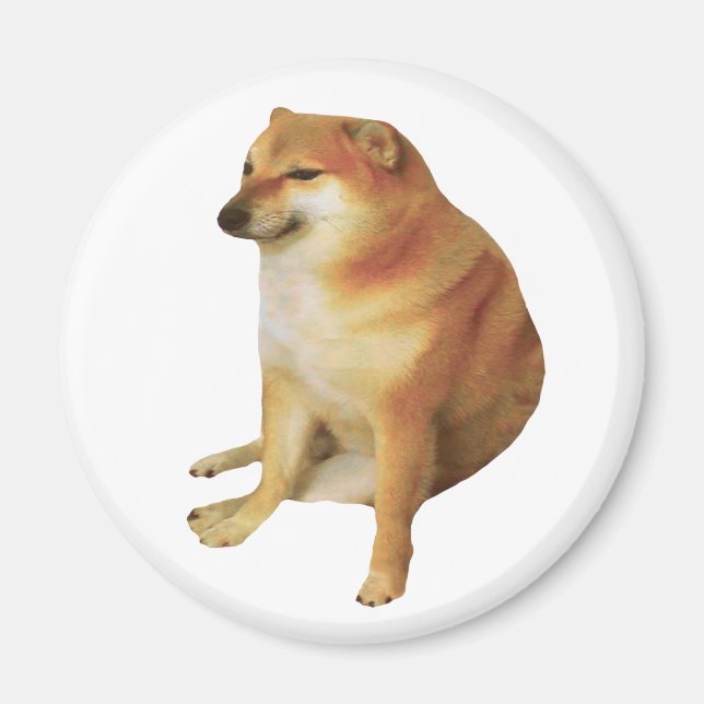 Imán Cheems Meme Magnet (Frente)