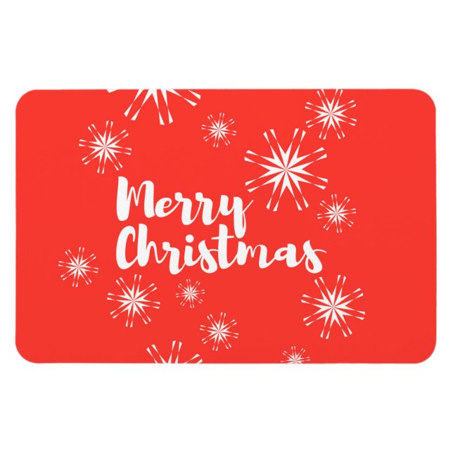 Imán Cheerful, playful design of "Merry Christmas" (Horizontal)