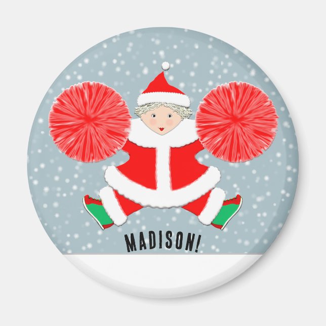 Imán Cheerleading Christmas Stocking Stuffer (Frente)