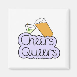 Imán Cheers Queers Pegatina