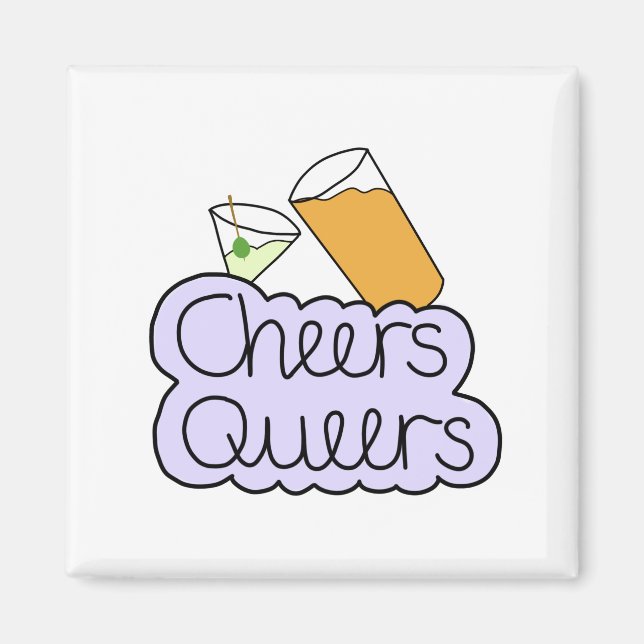 Imán Cheers Queers Pegatina (Frente)