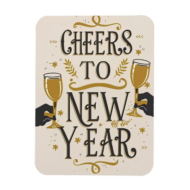Imán Cheers to a new year (Vertical)