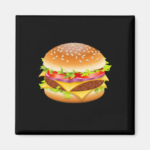 Imán Cheeseburger Hamburger Burger Funny Food Halloween