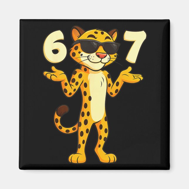 Imán Cheetah 67 Meme Funny Kids Teens Gen Alpha Slang 6 (Frente)