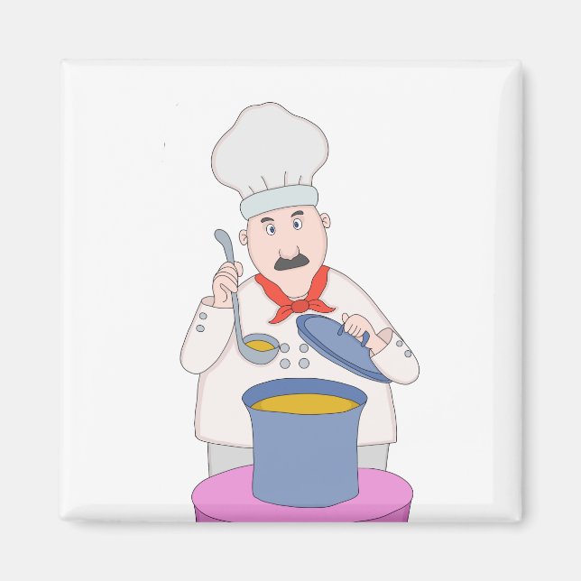 Imán Chef bigote (Frente)