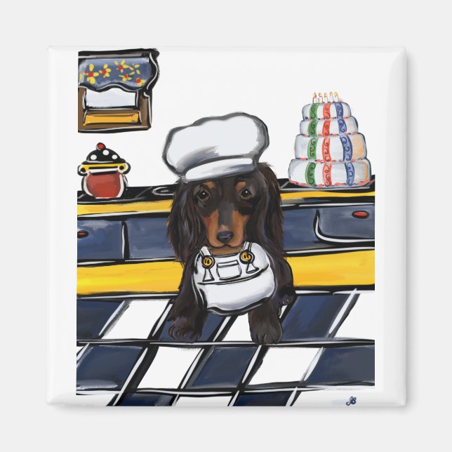 Imán Chef Black Doxie (Frente)