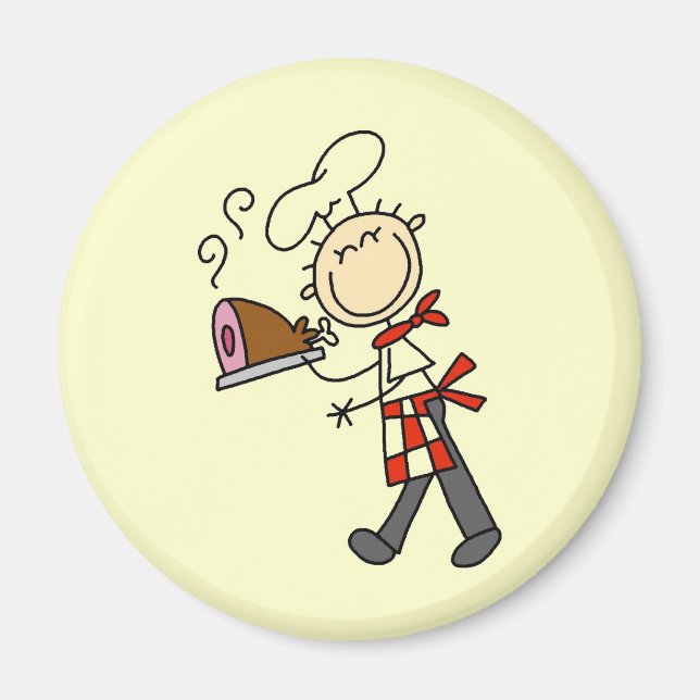 Imán Chef con jamón al horno (Frente)