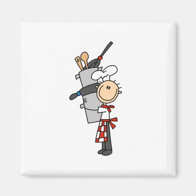 Imán Chef con ollas y lanzas (Frente)