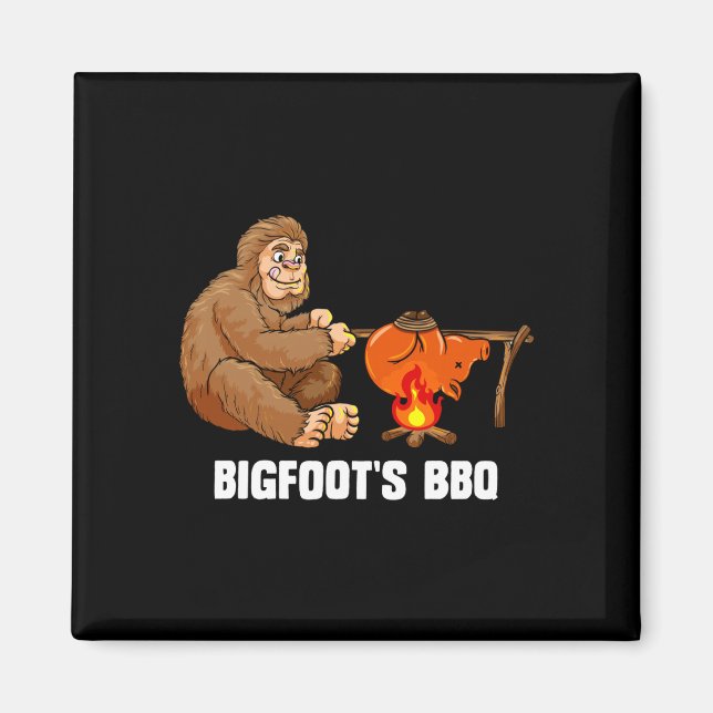 Imán Chef de barbacoa bigfoot sasquatch hombre (Frente)