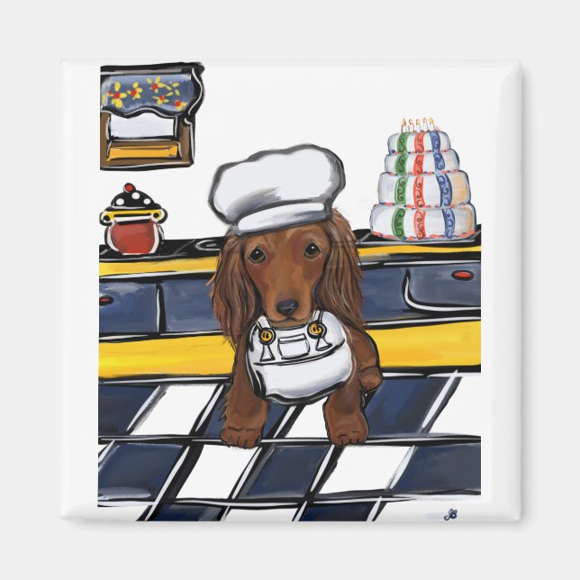 Imán Chef Doxie Rojo (Frente)