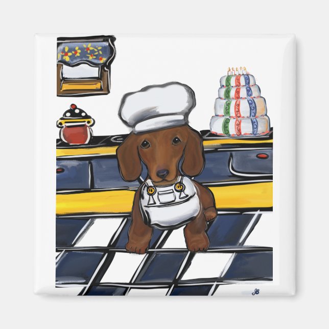 Imán Chef Doxie Rojo (Frente)