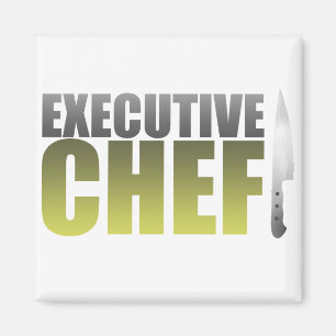Imán Chef ejecutivo amarillo