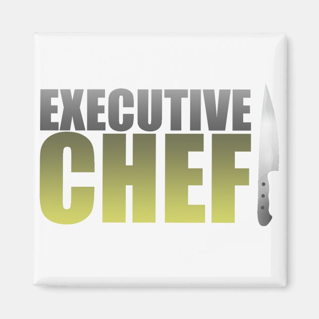 Imán Chef ejecutivo amarillo (Frente)