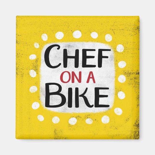 Imán Chef En Un Refrigerador De Bicicletas (Frente)