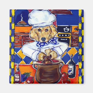 Imán Chef Golden Retriever